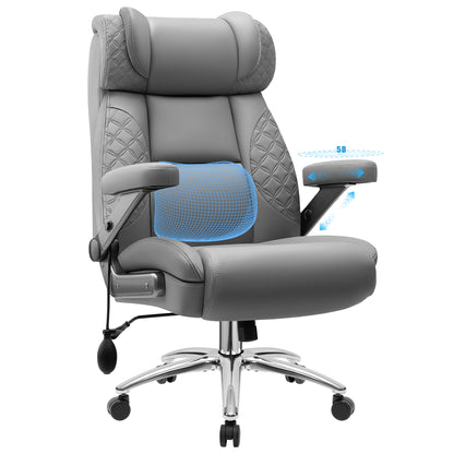Model 310 Big and Tall Office Chair, Desk Computer Chair for Heavy People, Oversized Executive Gaming Chair, Extra Wide 500LBS Ergonomic Comfy Office Chair with Adjustable Lumbar Support & 5D Flip Arms
